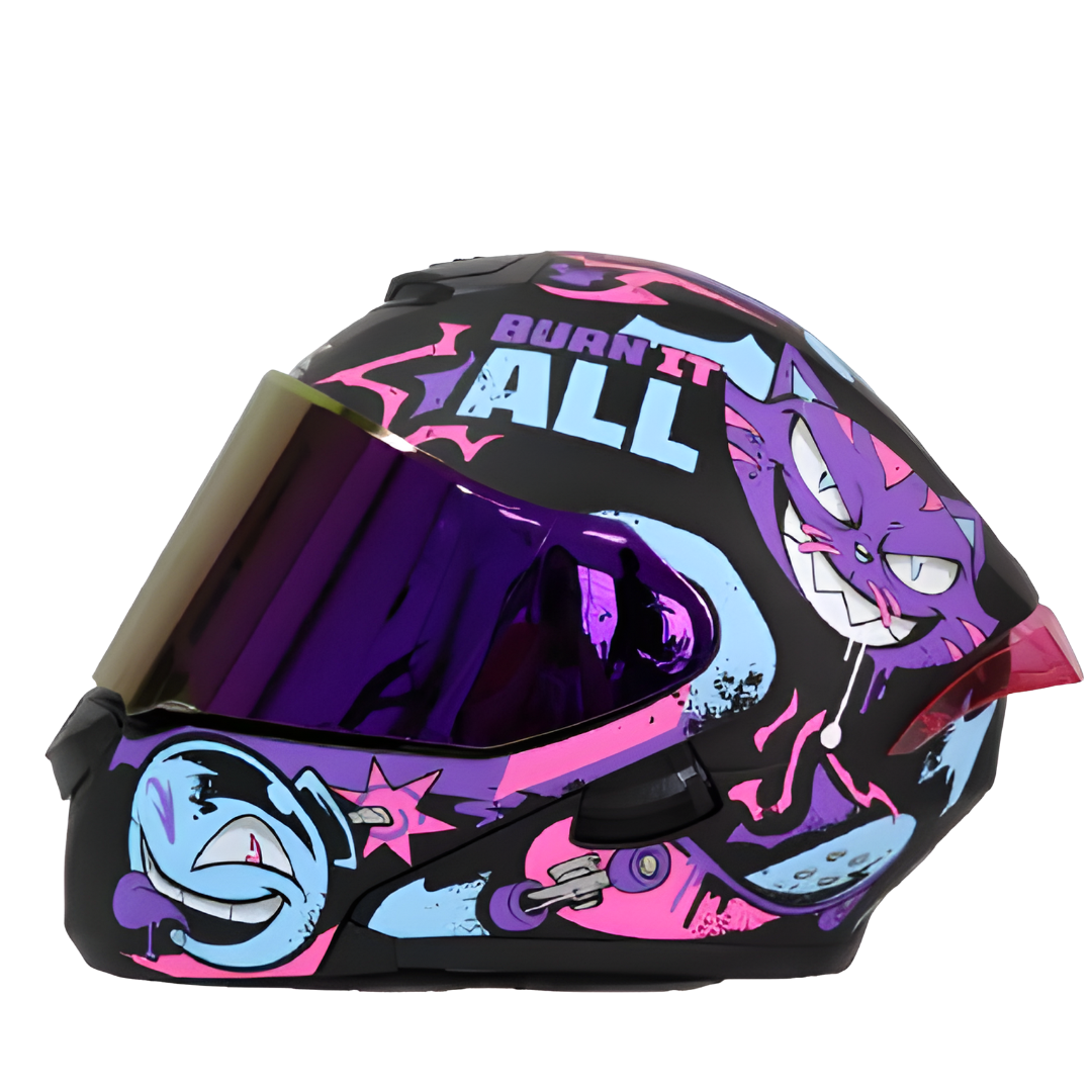 Casco Abatible X-One 3000GT - Edición "Burn It All" (Púrpura/Negro)