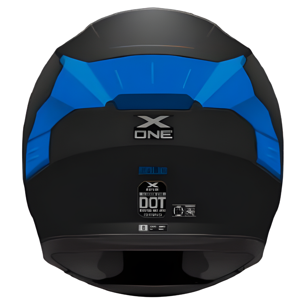 Casco Abatible X-One "Solid" - Edición Blue Stealth (Negro Mate)