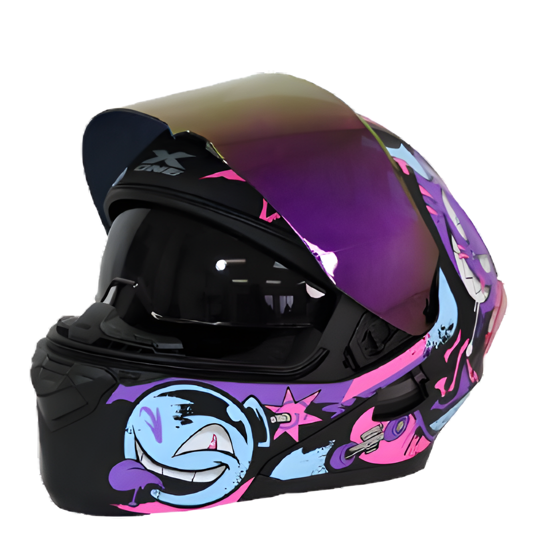 Casco Abatible X-One 3000GT - Edición "Burn It All" (Púrpura/Negro)