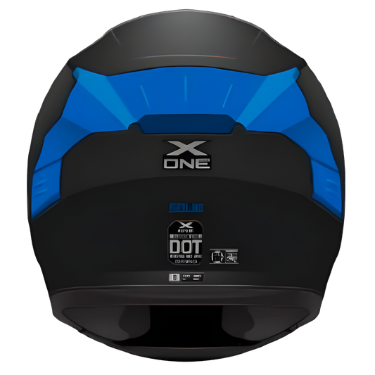 Casco Abatible X-One "Solid" - Edición Blue Stealth (Negro Mate)
