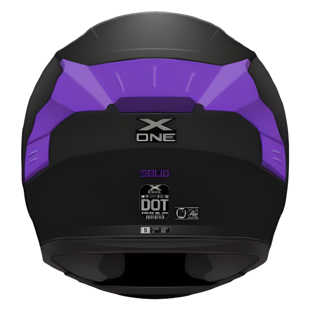 Casco Abatible X-One "Solid" - Edición Purple Stealth (Negro Mate)