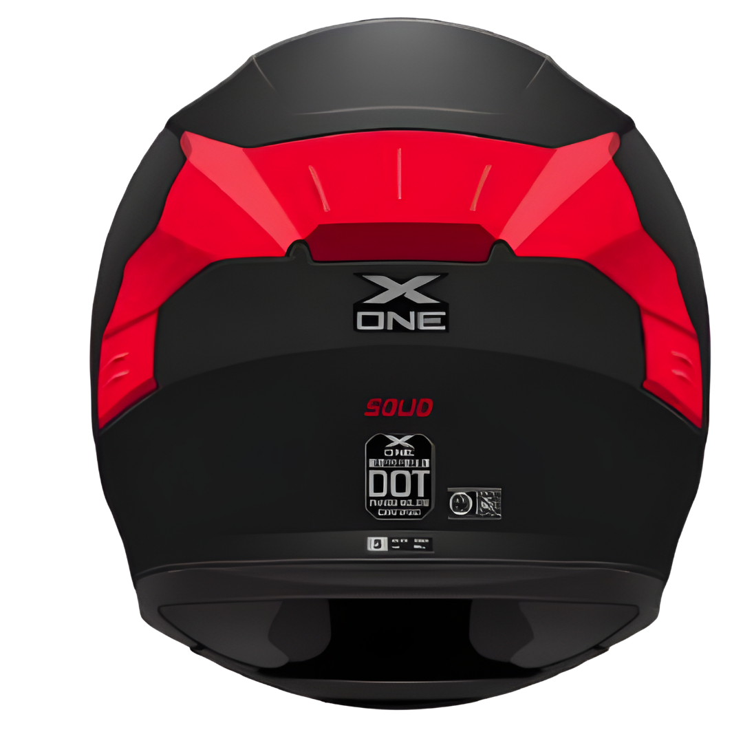 Casco Abatible X-One "Solid" - Edición Red Stealth (Negro Mate)