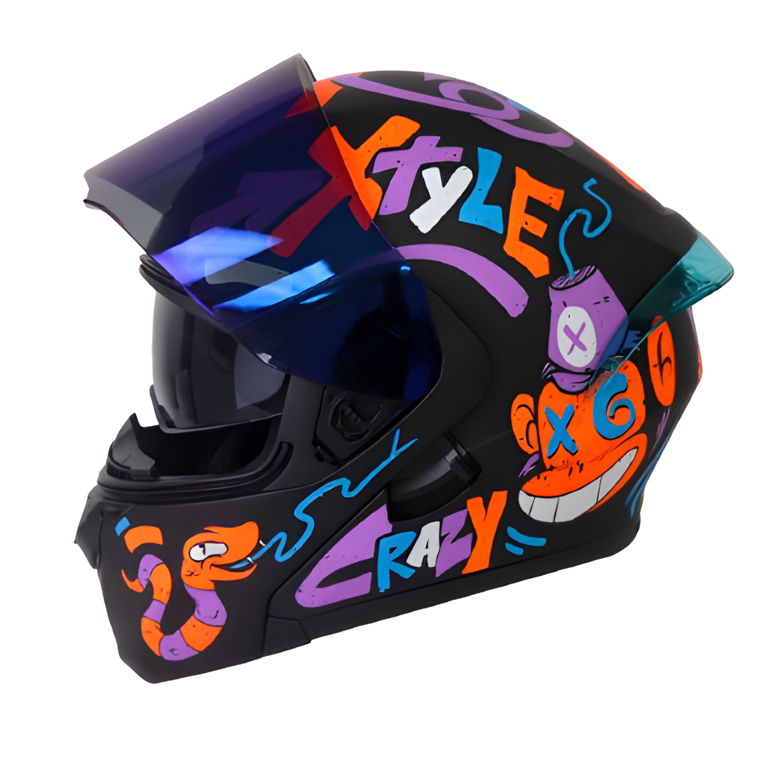 Casco Abatible X-One "Stuff" - Edición Crazy Monkey (Visor Iridium)